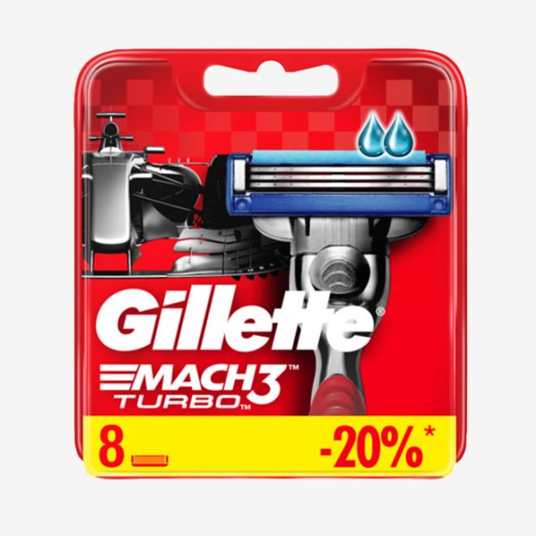 Кассеты для бритвы Gillette mach3 turbo 8 штук