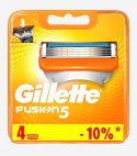 Сменные кассеты Gillette Fusion5 4 штуки
