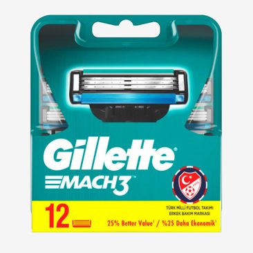 кассеты для бритвы Gillette mach3 cassete 12 штук