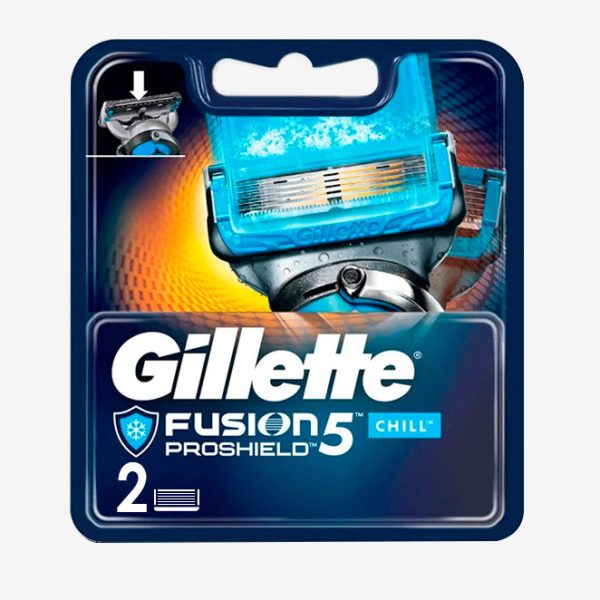 Кассеты Gillette fusion proshild chill 2 штуки