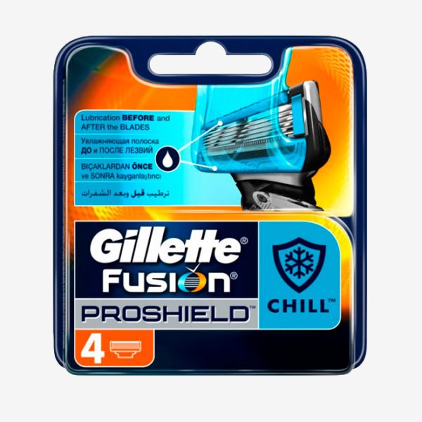 Кассеты Gillette fusion proshild chill 4 штуки