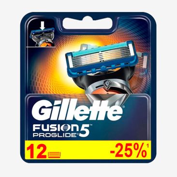 Сменные кассеты Gillette Fusion5 ProGlide 12 штук